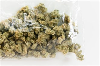 Plastic bag of marijuana