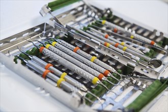 Tray of dentist's tools
