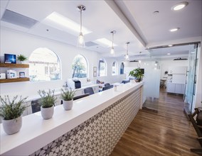 Reception area of a dentist's surgery