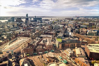 Cityscape of Liverpool, England