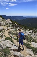 Woman hiking in Mount Evans Recreational Area, Colorado