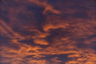 Clouds in sky at sunset