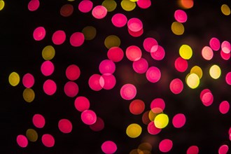 Colorful bokeh on black background