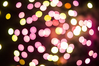 Colorful bokeh on black background