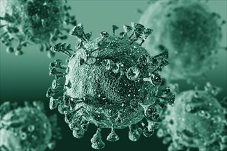 Digitally generated image of Coronavirus