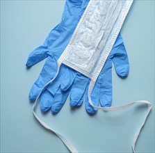 Hygiene mask and latex gloves
