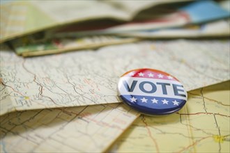 Vote button on map