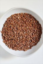 Flax seeds in bowl