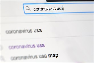Internet search for 'coronavirus'