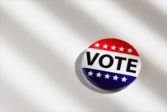 Vote button on white background
