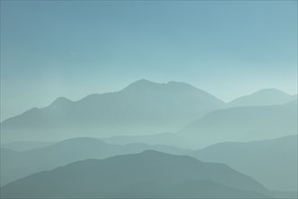 Silhouette of mountain range