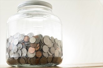 Big jar full of coins