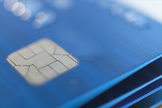 Close up of credit card chip