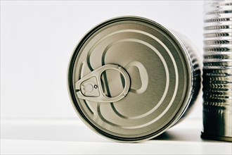 Close up of food cans