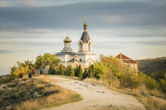 Moldova, Orhei, Trebujeni Rejon, Monastery on hill