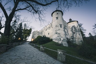 Poland,  Lesser Poland, Niedzica, White castle on hill