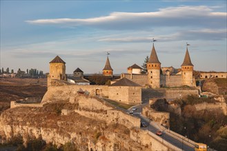 Ukraine, Oblast, Kamianets Podilskyi, Exterior of Kamianets-Podilskyi Castle