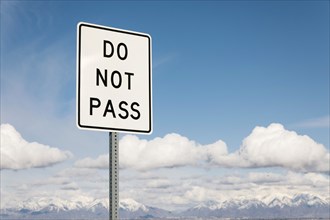 Do not pass road sign