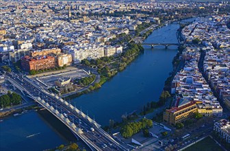 Spain, Andalusia, Seville, Aerial view of cityscape