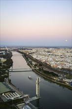 Spain, Andalusia, Seville, High angle view over Guadalquivir River