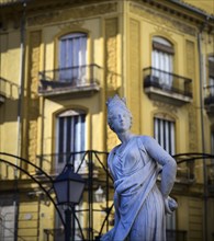 Spain, Valencia, Placa De Joan De Vila Rasa, Statue in Placa De Joan De Vila Rasa