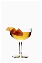 Elegant cocktail on white