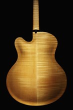 Rear view of classical guitar