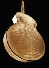 Rear view of classical guitar
