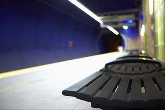 Empty subway platform