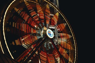 Ferris wheel in motion
