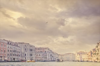 Italy, Venice, Storm clouds above Grand Canal