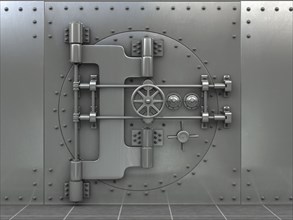 Closed safe in bank