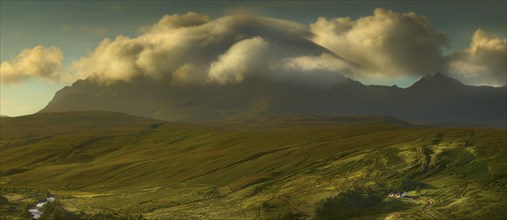 Green hills of Scottish Highlands
