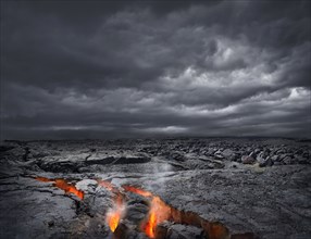 USA, Hawaii, Lava in volcanic rock