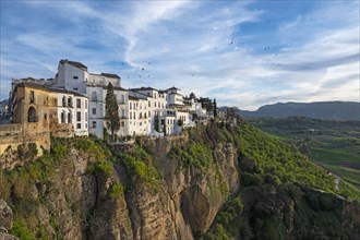 Spain, Ronda, Old town on top of cliff