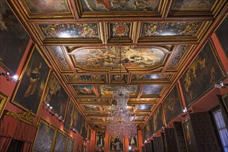 Spain, Seville, Portrait room in Archbishop's Palace of Seville