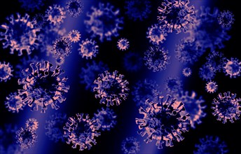Digitally generated image of coronavirus