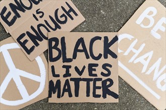 Black Lives Matter protest signs,,