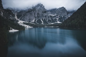 Italy, Pragser Wildsee in Dolomites,