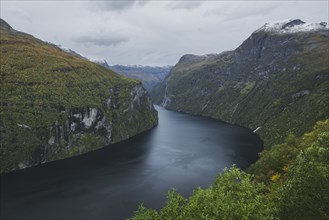 Norway, Geiranger, Scenic view of Geirangerfjord