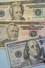 Close-up of US paper currency