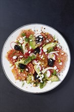 Healthy salad on plate