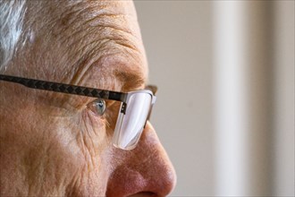 Close-up of senior man in eyeglasses