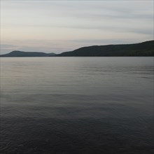 USA, Otsego Lake at dusk,