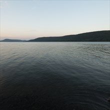 USA, Otsego Lake at dusk,