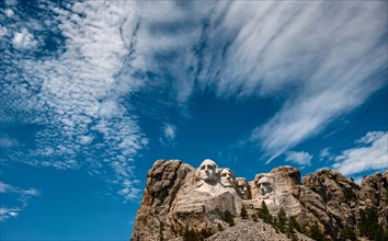 USA, South Dakota, Mount Rushmore, Clouds above Mount Rushmore Monument