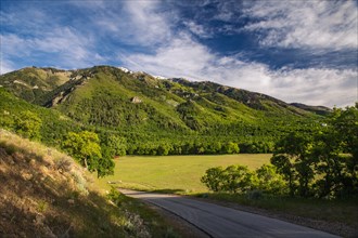USA, Utah, Salem, Rural road in mountains