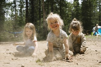 Three smiling girls