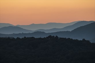 USA, Georgia, Blue Ridge Mountains at sunrise