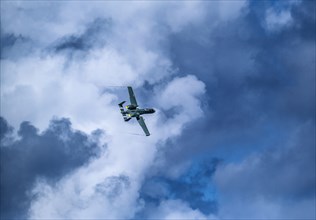 Fairchild Republic A-10 Thunderbolt II flying against sky